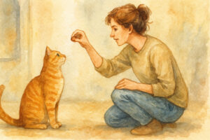 How to train a cat to come to you